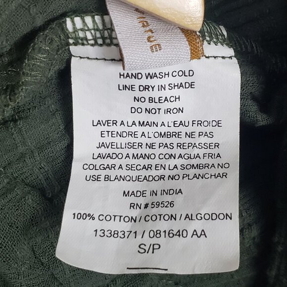 BECCA Playa Textured Collared Wrap Shirtdress Cover-Up Size Small Cactus Green - Picture 10 of 16